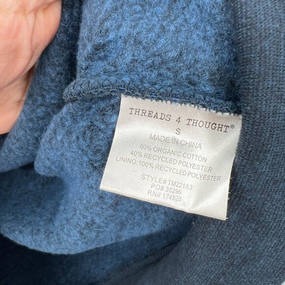 NEW Threads 4 thought sustainable ethically made full zip sweatshirt southwest S - Picture 6 of 11